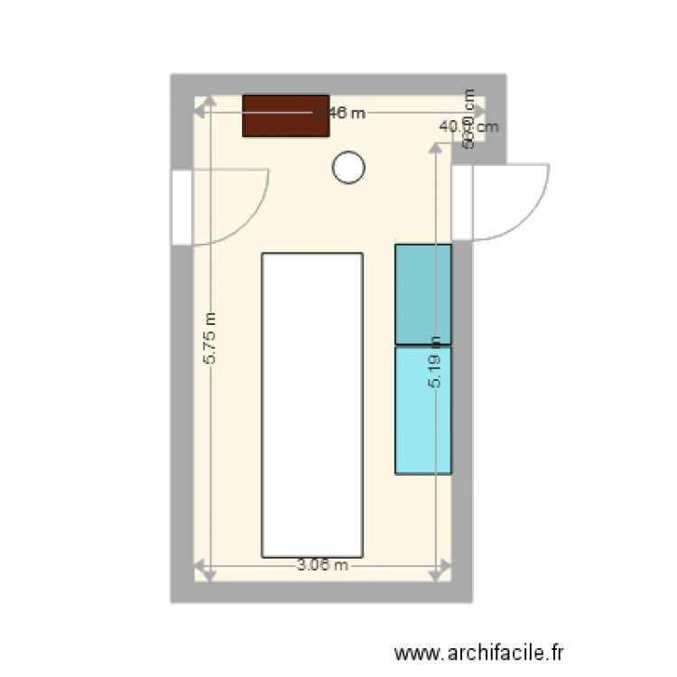 salle medecins avec modele bistrot. Plan de 0 pièce et 0 m2