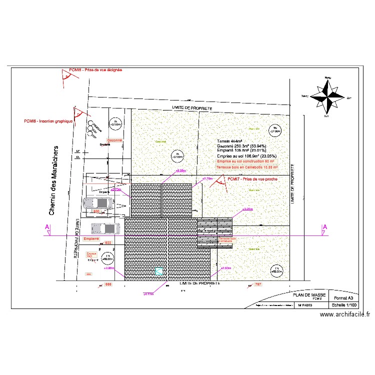 pcmi2 - Plan Masse du 22-04- 23 . Plan de 0 pièce et 0 m2