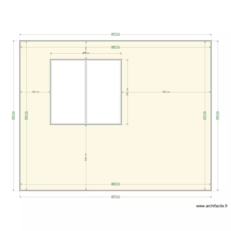 wall 7 window X 3. Plan de 