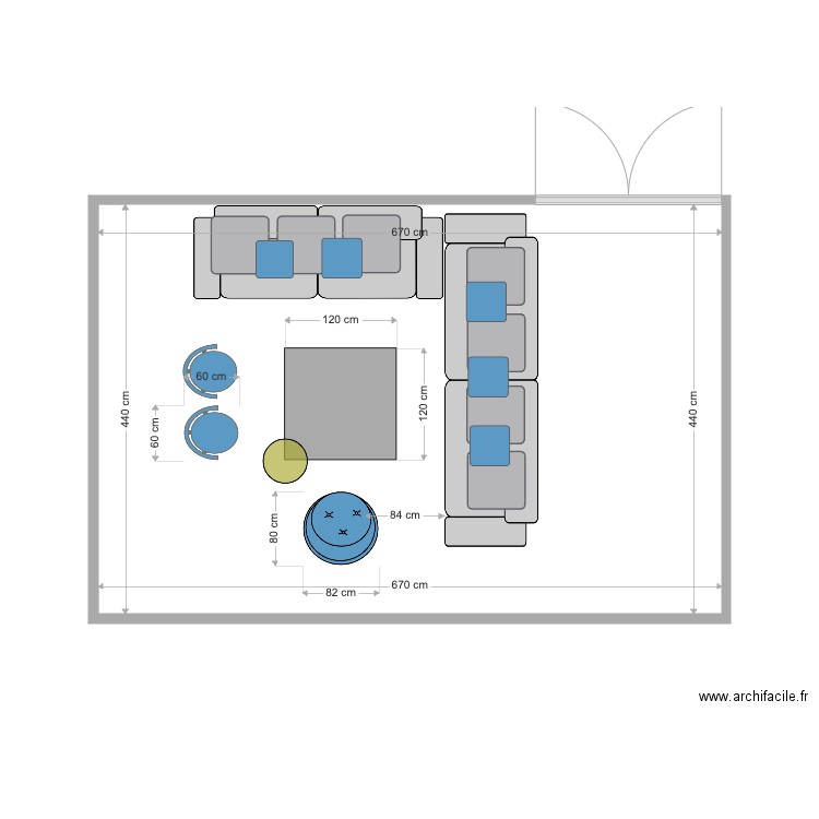 SALON 4 COTE. Plan de 0 pièce et 0 m2