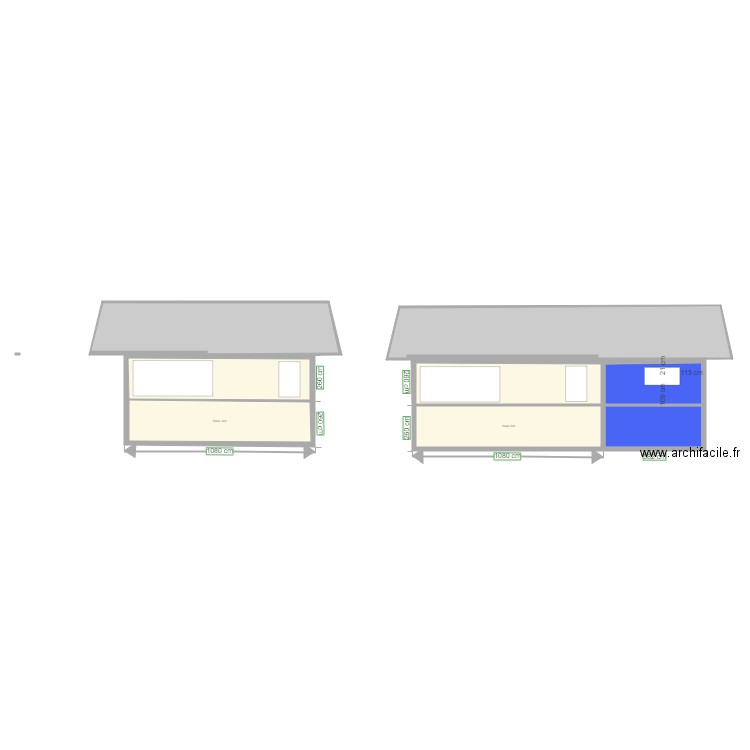 Facade 1. Plan de 0 pièce et 0 m2