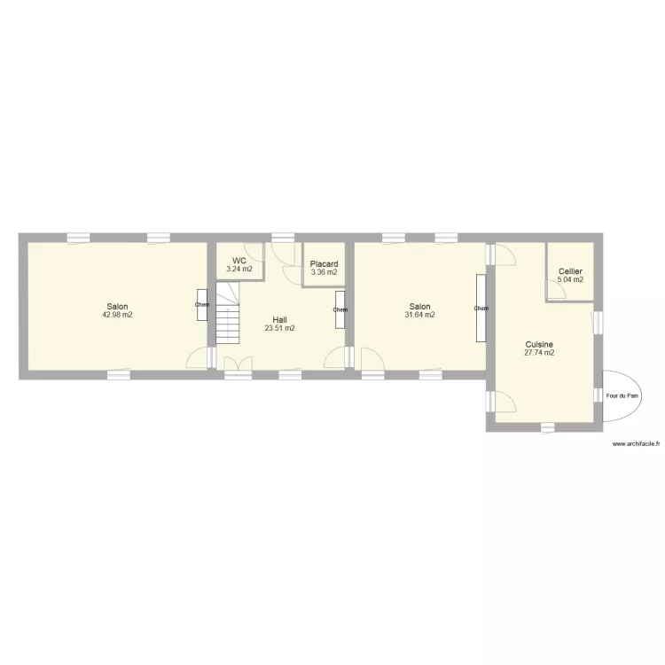 St Sylvestre Pragoulin      RDC. Plan de 