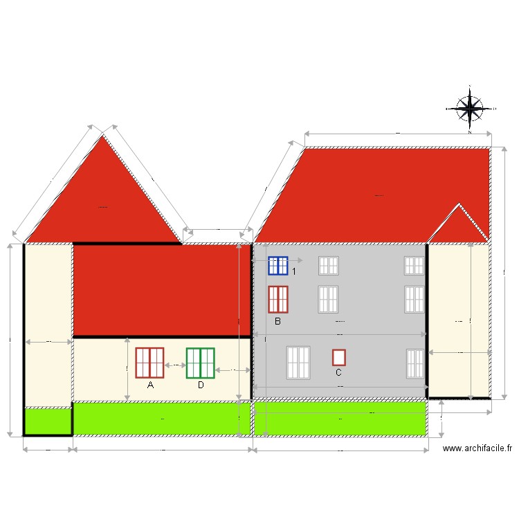 Façade Nord PCMI 5 3. Plan de 0 pièce et 0 m2