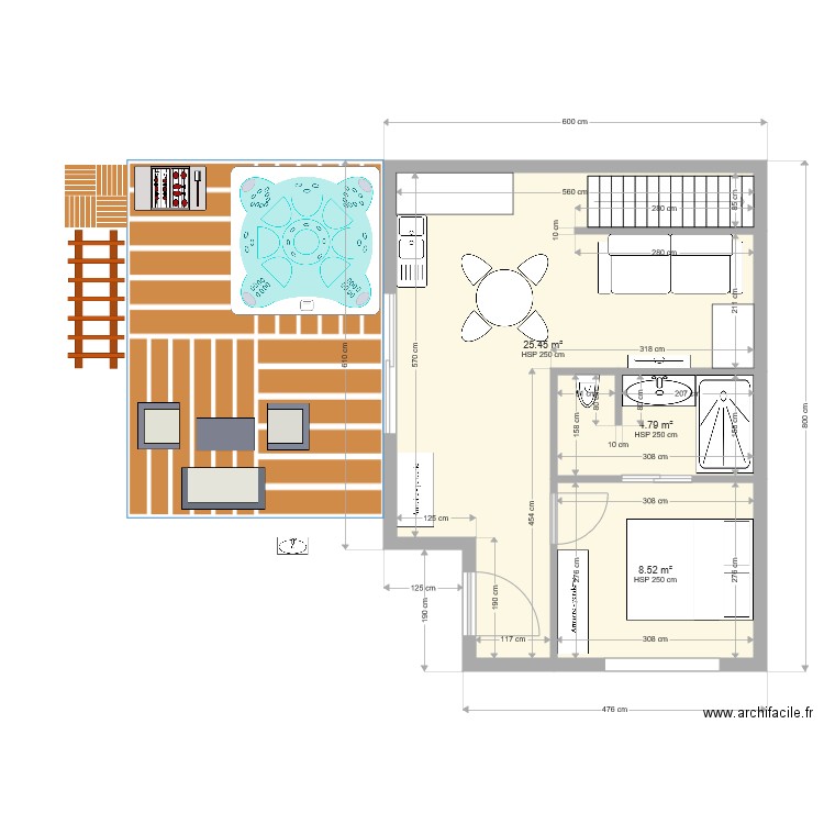 Extension maison 2. Plan de 0 pièce et 0 m2