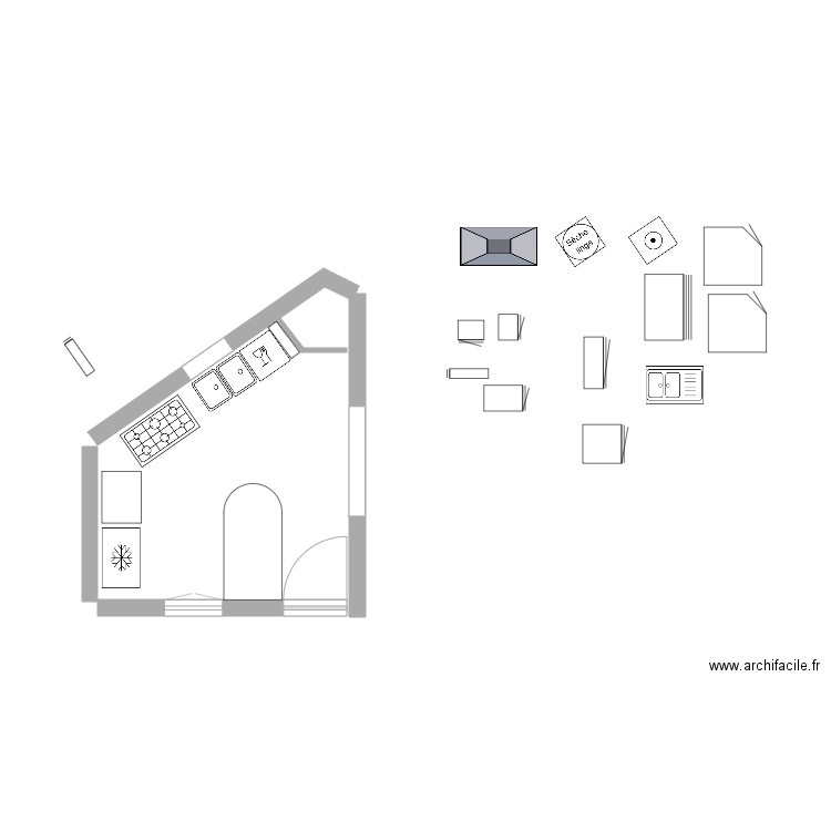 CUISINE ALBA 4. Plan de 0 pièce et 0 m2