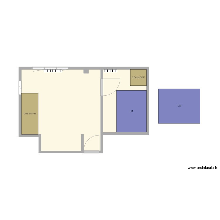 Murs vierges. Plan de 0 pièce et 0 m2
