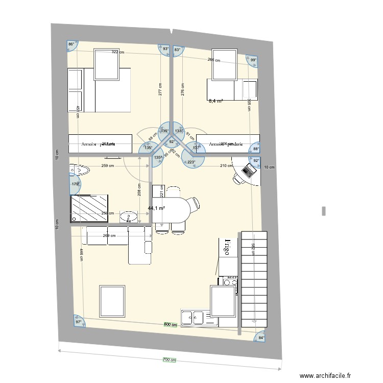 appartement 2 13. Plan de 0 pièce et 0 m2