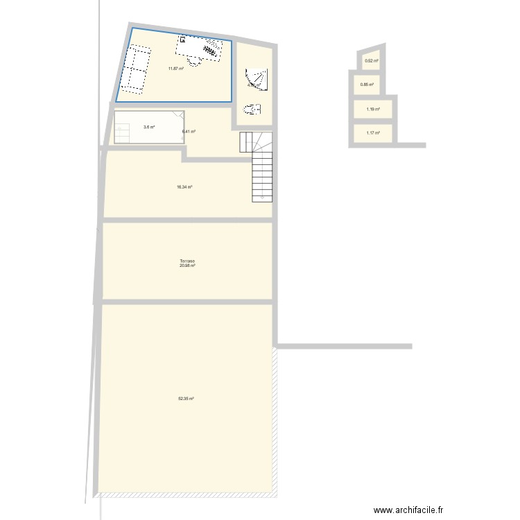 monte. Plan de 0 pièce et 0 m2