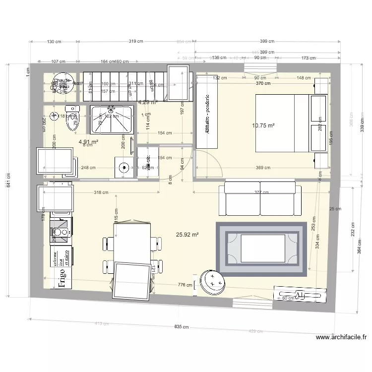 &eacute;tage 2 projet v1. Plan de 