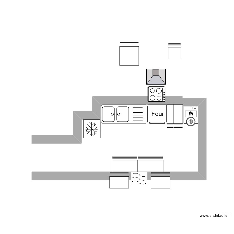 Cuisine claye. Plan de 0 pièce et 0 m2