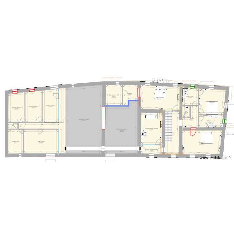 Mas Sarrians projet renovation eu aep. Plan de 0 pièce et 0 m2