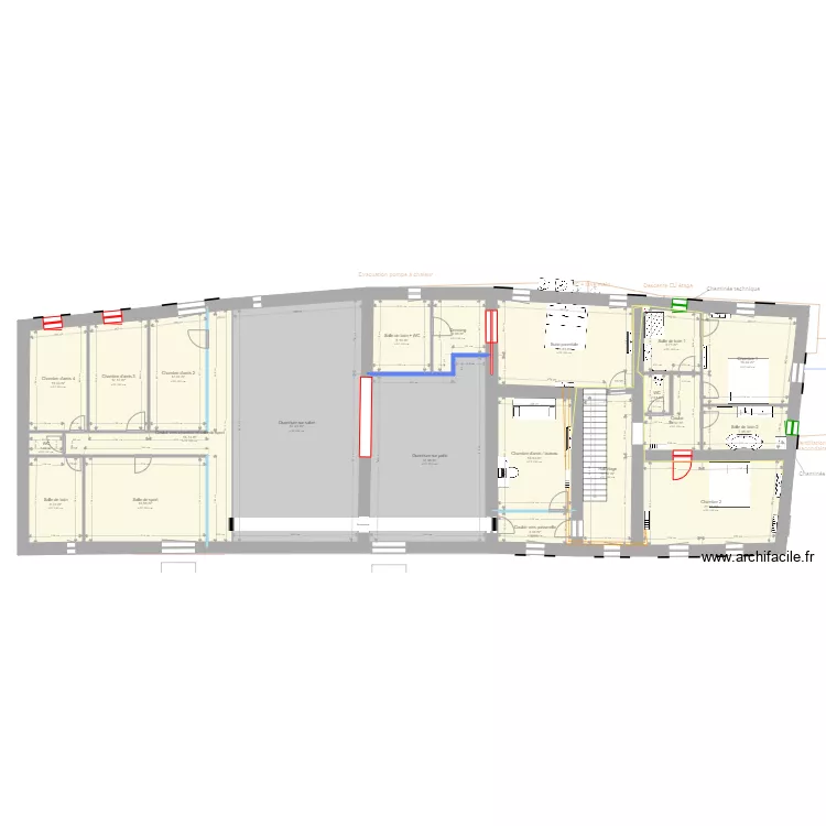 Mas Sarrians projet renovation eu aep. Plan de 