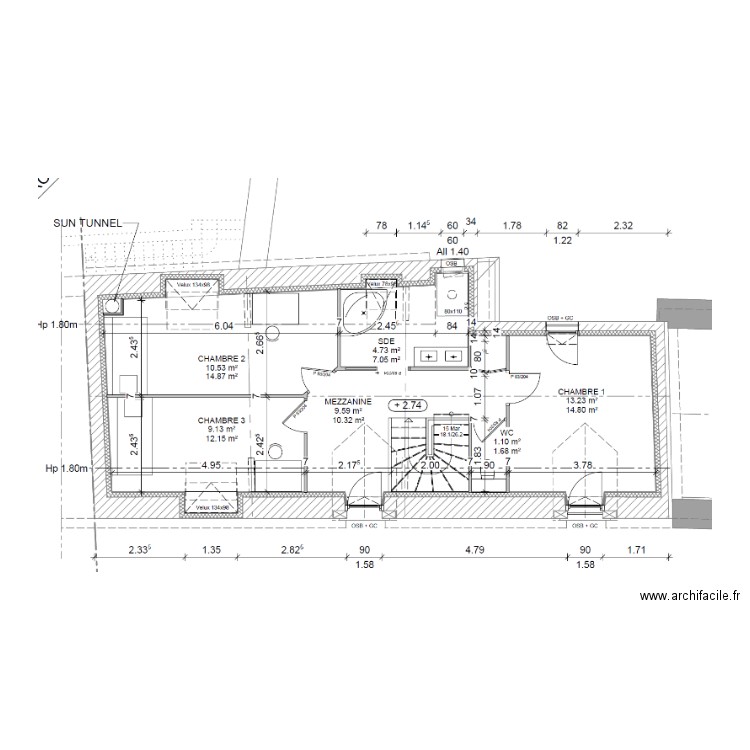 Plan électrique étage Ogereau. Plan de 0 pièce et 0 m2