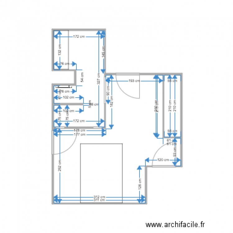 Marie LEPAGE Chambre ami. Plan de 0 pièce et 0 m2