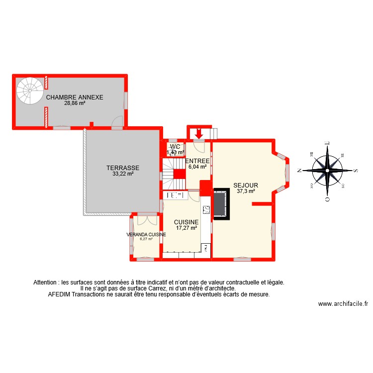 BI 9711 RDC. Plan de 12 pièces et 137 m2