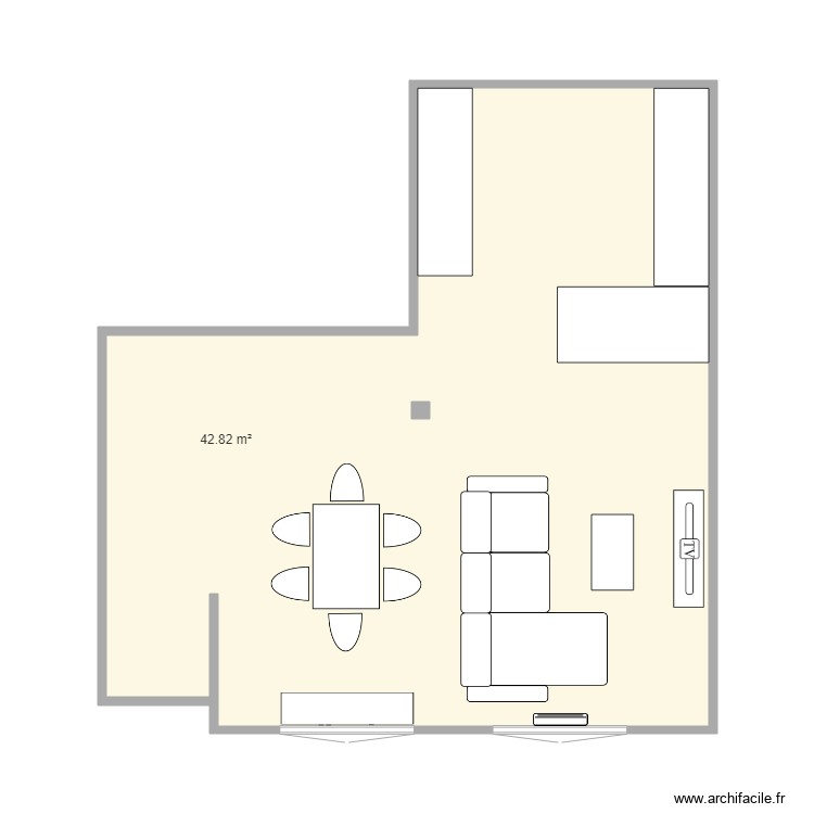 RDC canap&eacute; angle. Plan de 0 pièce et 0 m2