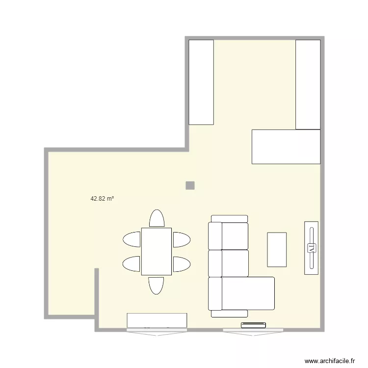 RDC canapé angle. Plan de RDC canapé angle. Plan de