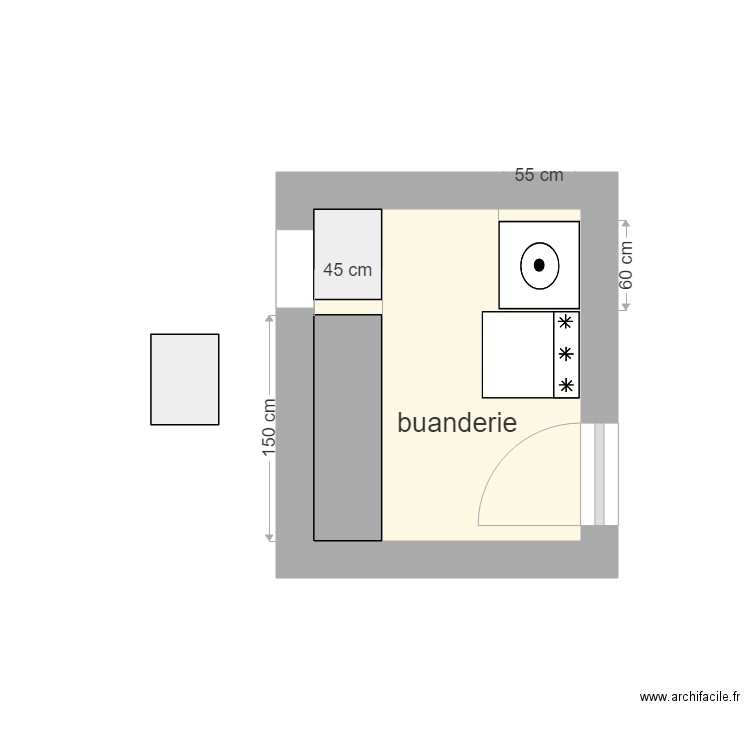 buanderiesyl. Plan de 0 pièce et 0 m2