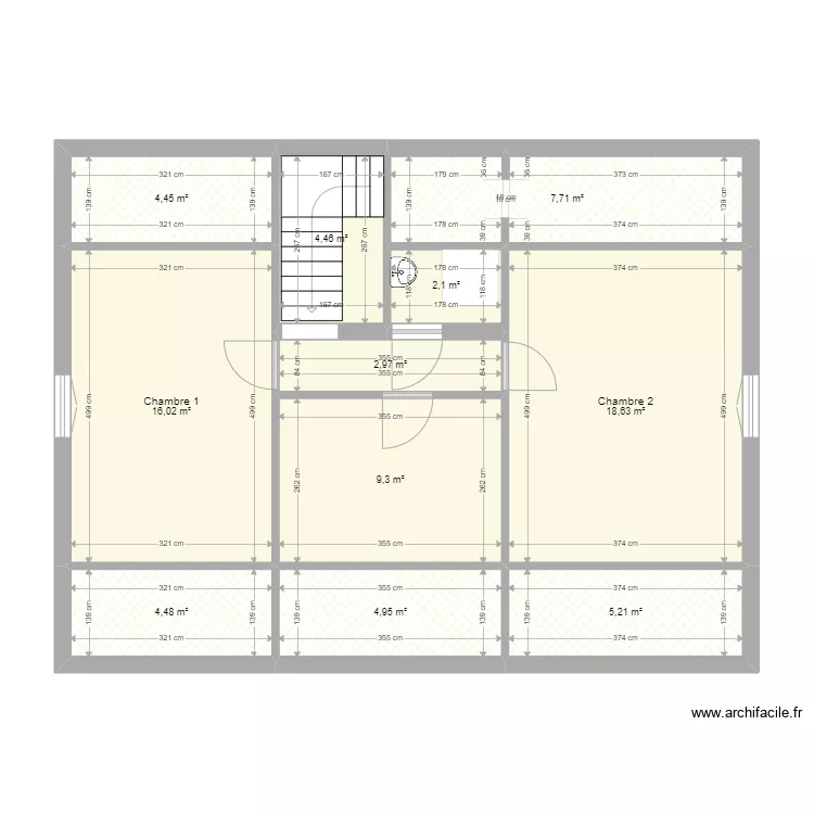 R+1 - Maison Meaux - existant. Plan de 