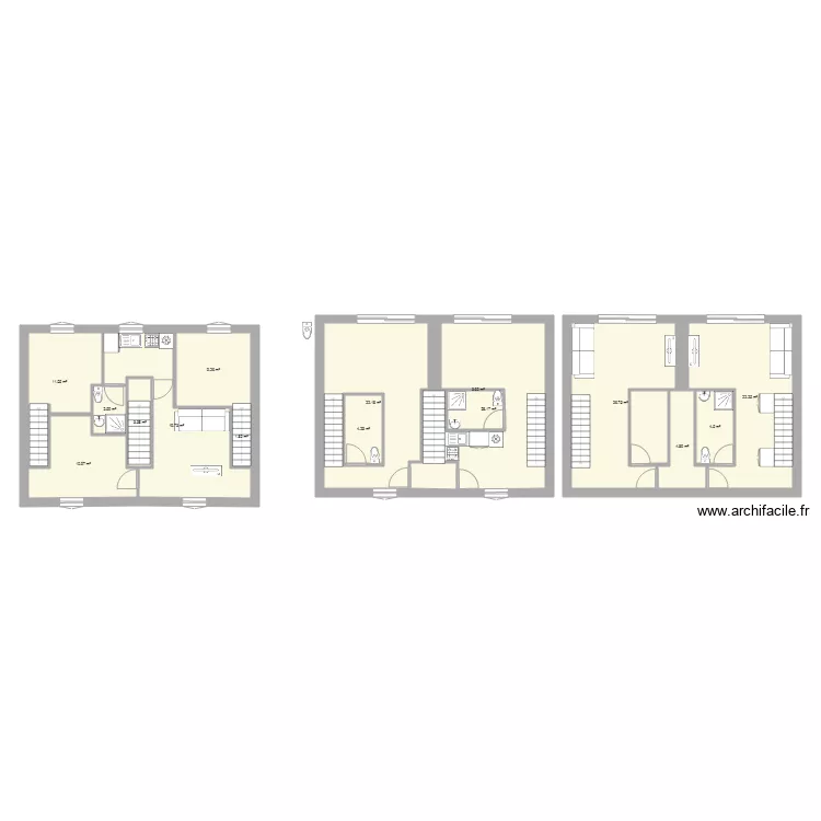 Plan 1er &eacute;tage Osny 1. Plan de 