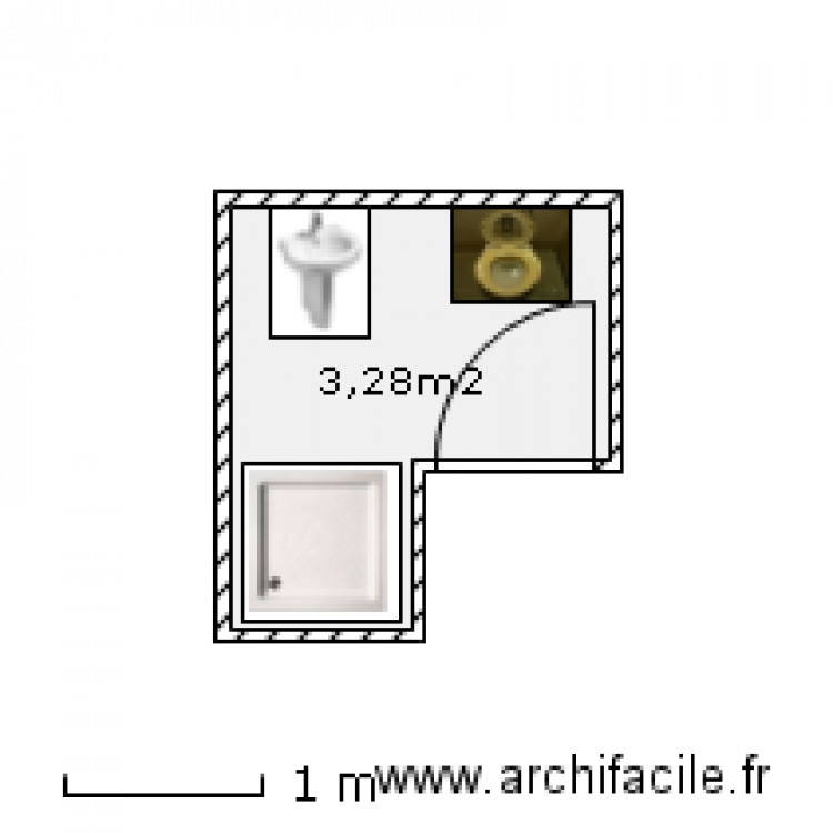 Salle de bain Chambre n°3.5.7.9.11.19. Plan de 0 pièce et 0 m2