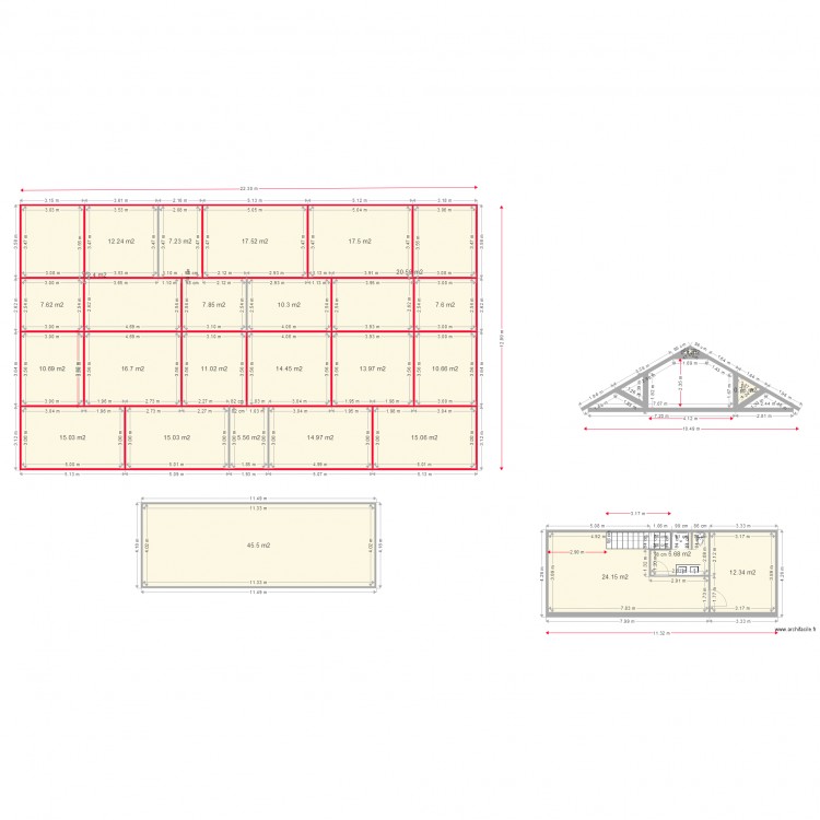 La case bambou plancher bas. Plan de 0 pièce et 0 m2