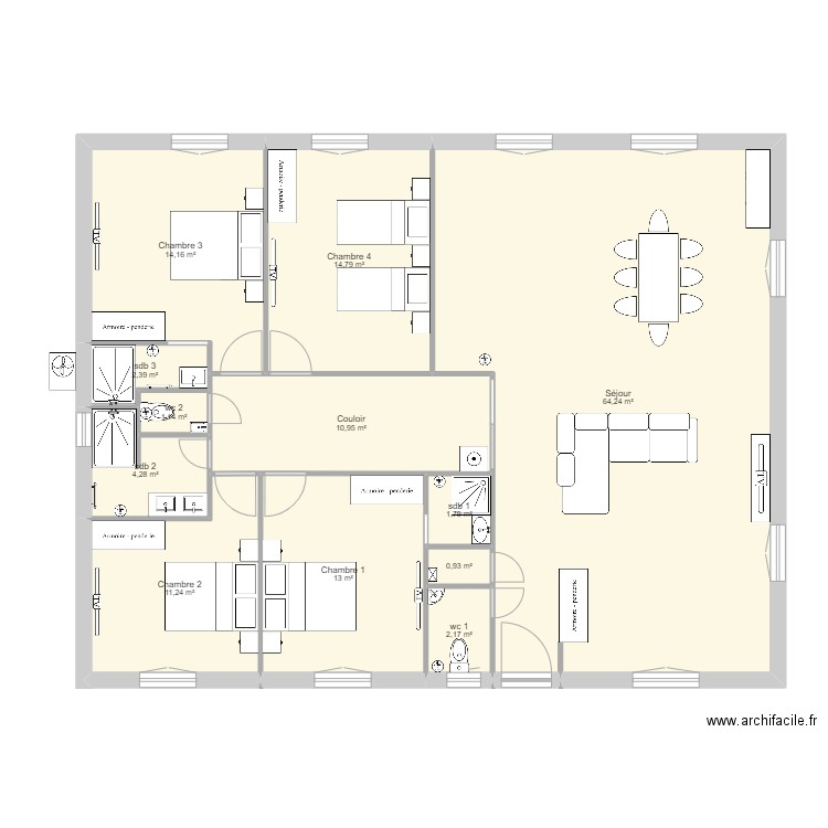 PELTIER. Plan de 0 pièce et 0 m2