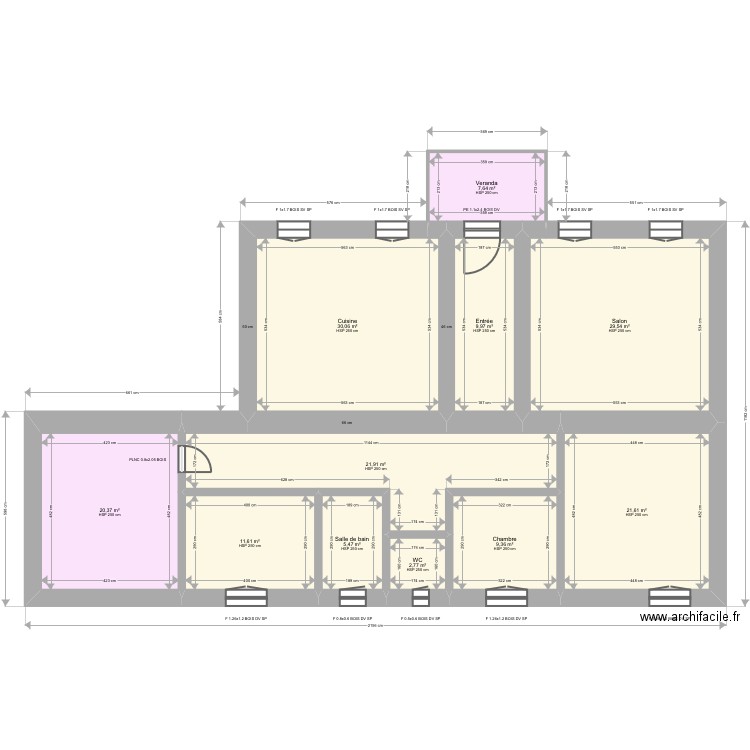 Petitjean. Plan de 11 pièces et 170 m2