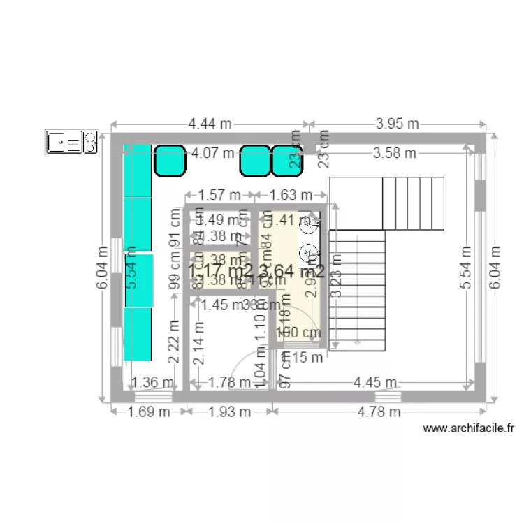 plan brut brunch interieur labo toilettes. Plan de 
