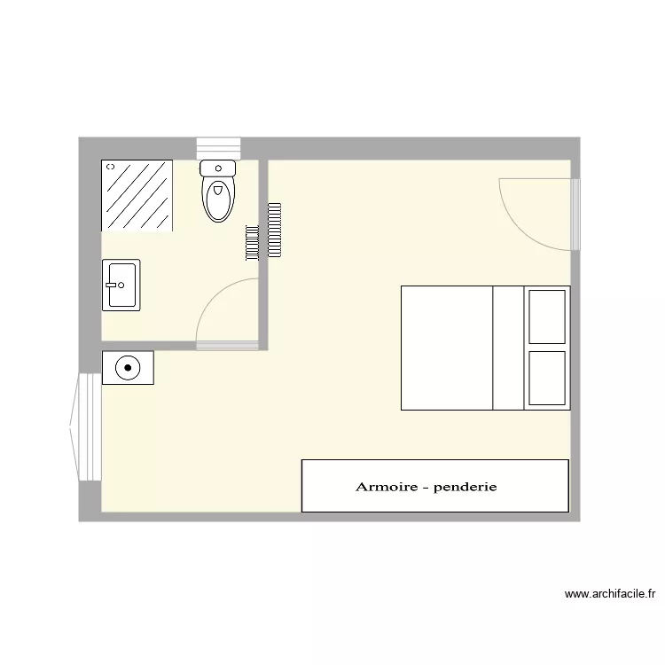 SdB Ch Blanche Actuelle. Plan de 