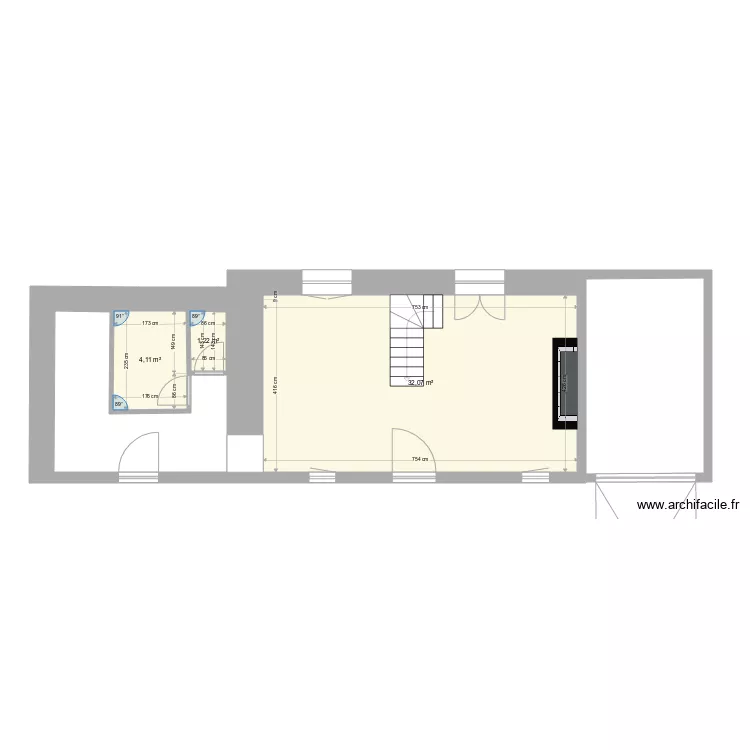 Lann Ar Marrou Rez de chauss&eacute;e. Plan de 