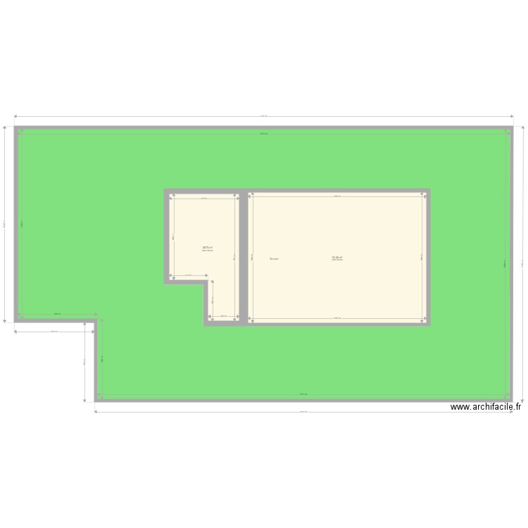 Extension. Plan de 0 pièce et 0 m2