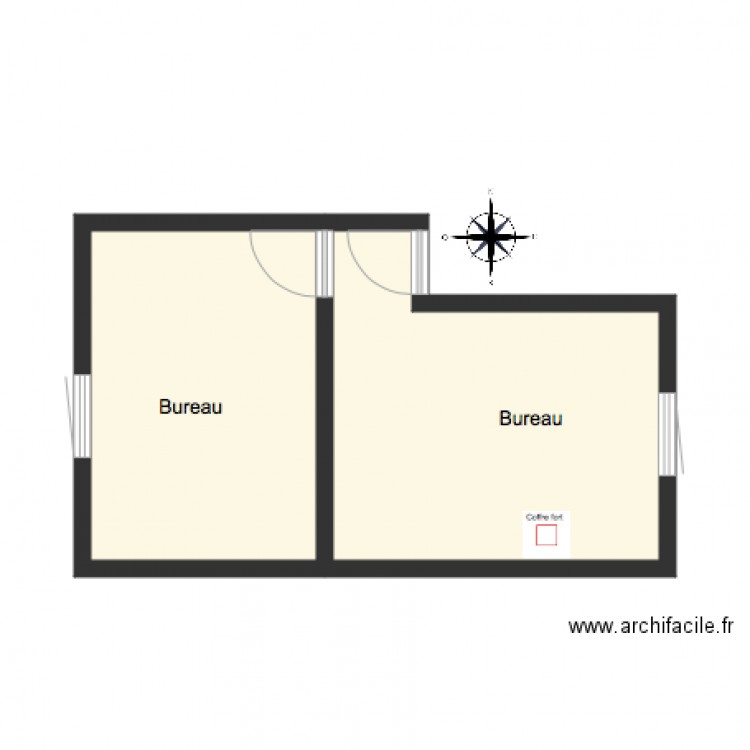 Bureau. Plan de 0 pièce et 0 m2