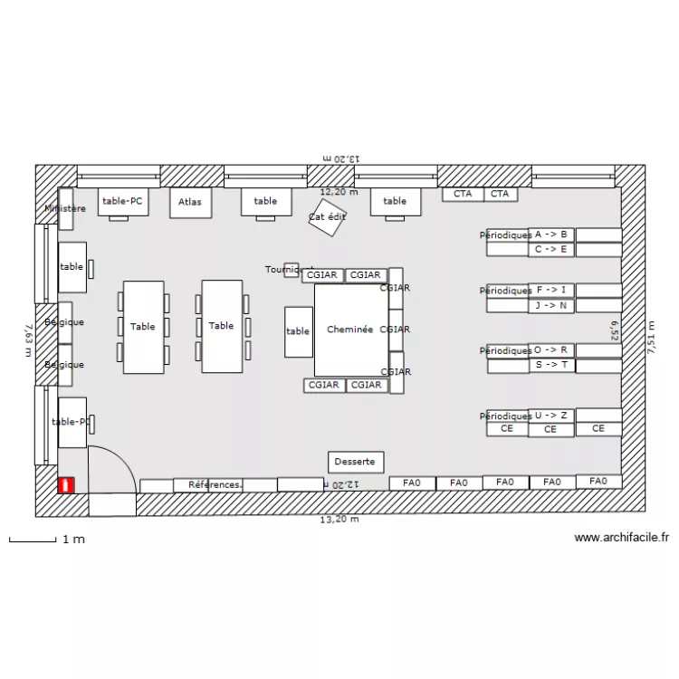 BSA - Salle périodiques. Plan de BSA - Salle périodiques. Plan de
