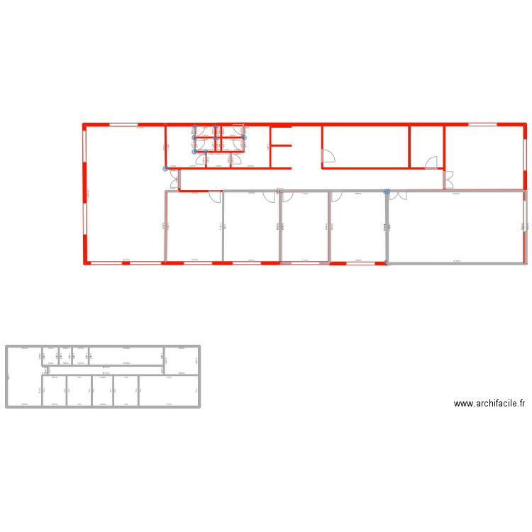 mpm kenitra 1er etage. Plan de 26 pièces et 1346 m2