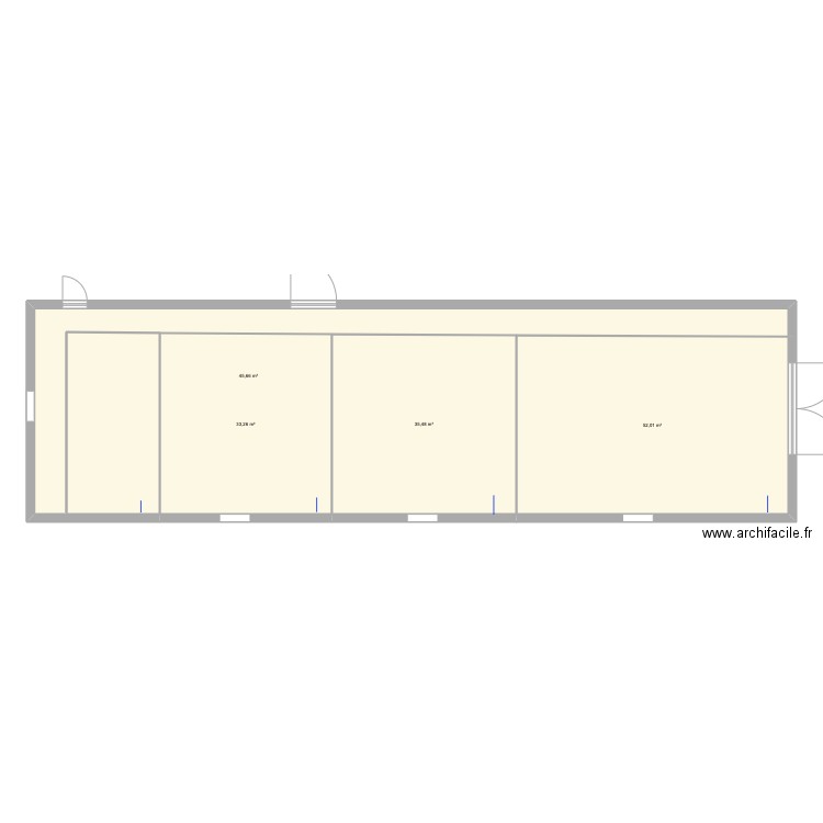 plan batiment . Plan de 4 pièces et 166 m2