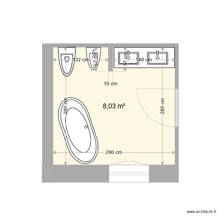 Candy 24 salle de bains étage. Plan de 0 pièce et 0 m2