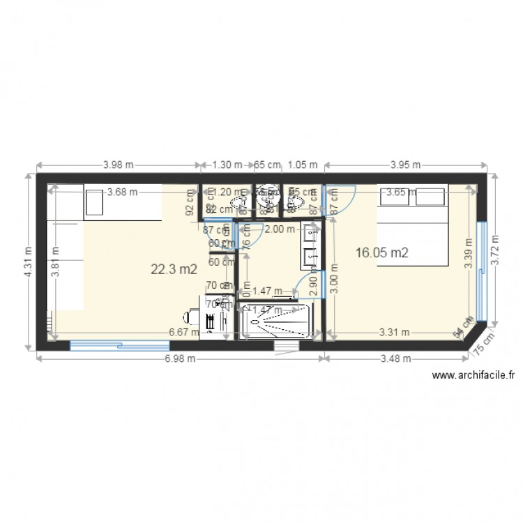 chambre dependances. Plan de 0 pièce et 0 m2