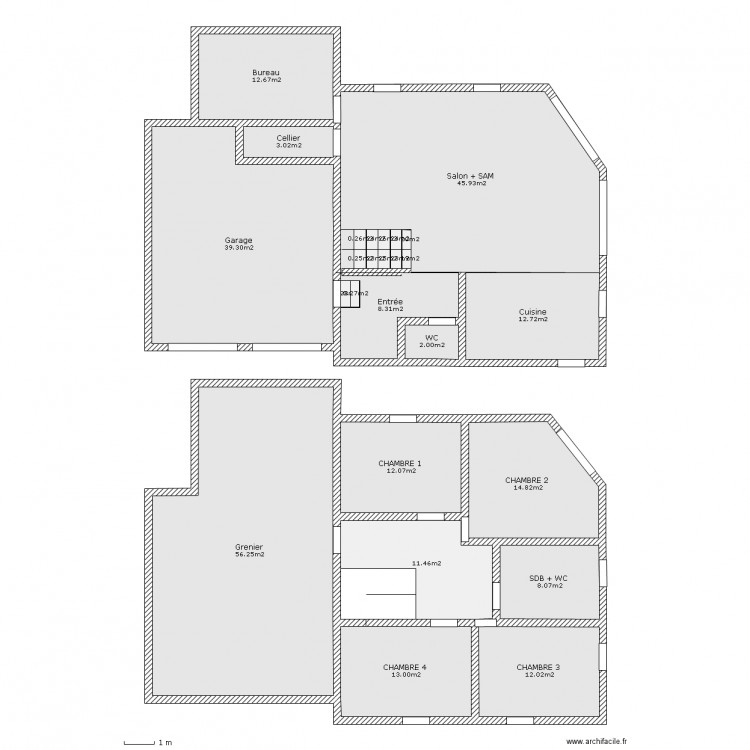 maison. Plan de 0 pièce et 0 m2