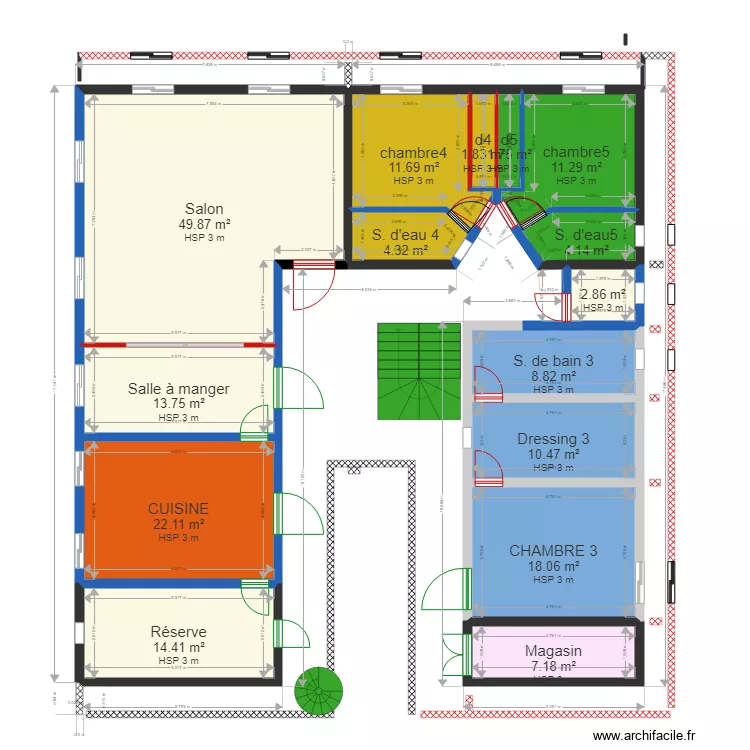 ETAGE 1 ISSAKA. Plan de 