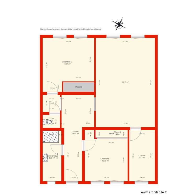 BI 3055 côté. Plan de 0 pièce et 0 m2