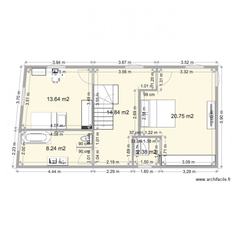 CHIRTOCA  ETAGE 1. Plan de 0 pièce et 0 m2
