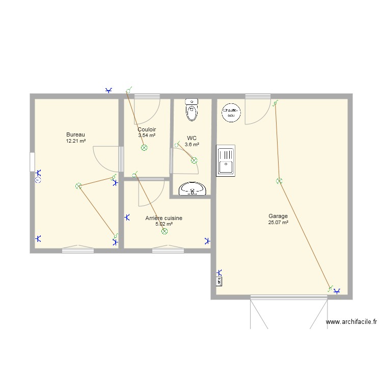 Bureau. Plan de 0 pièce et 0 m2