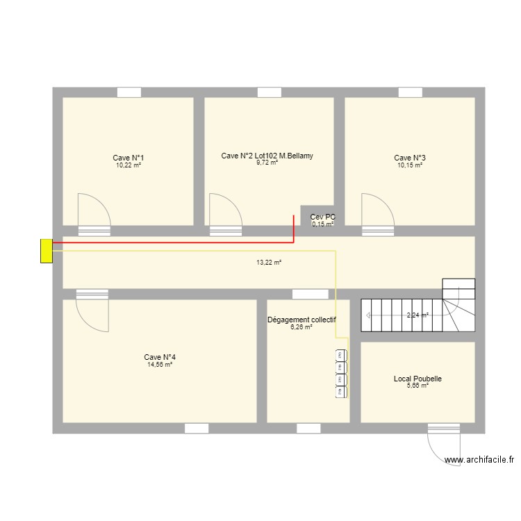 N CAVE. Plan de 0 pièce et 0 m2