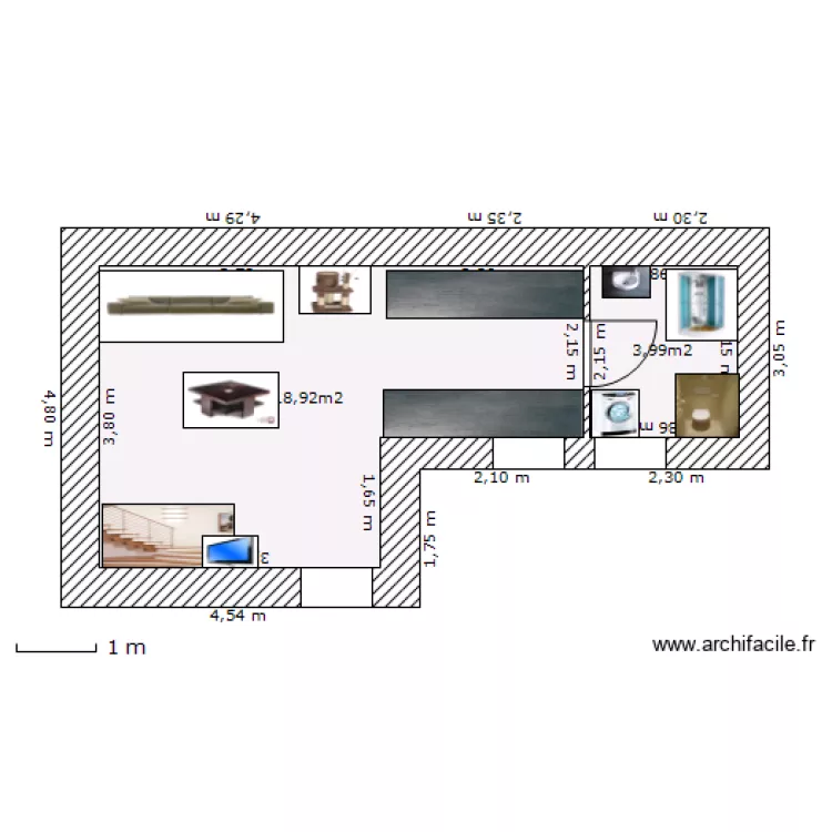 studio. Plan de studio. Plan de