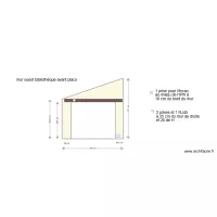 mur ouest biblioth&egrave;que avant placo