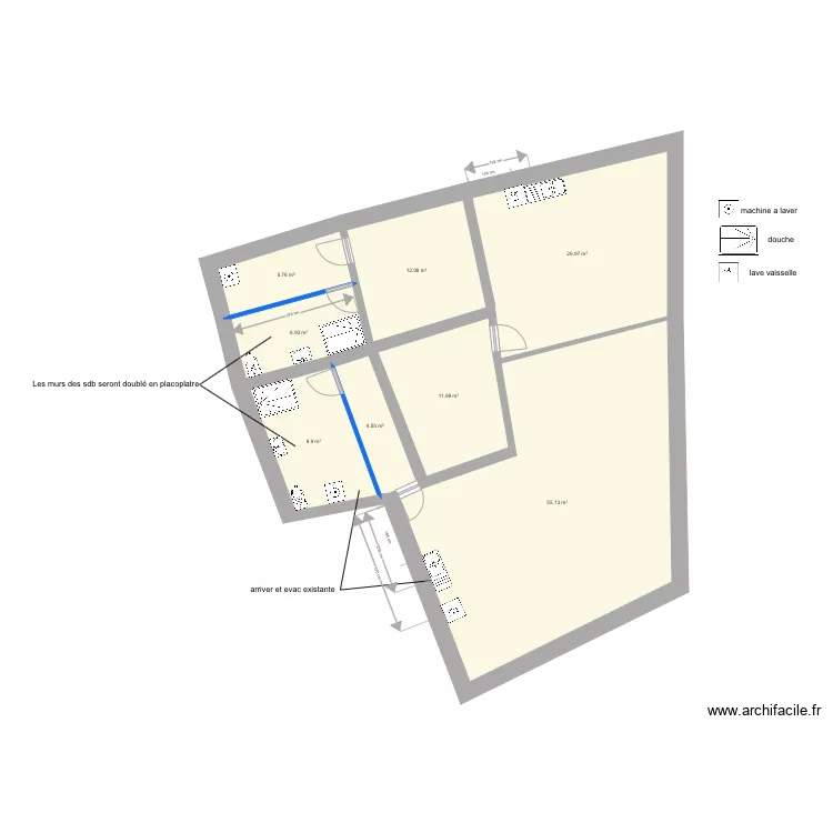 rions 1er plomberie nico. Plan de 