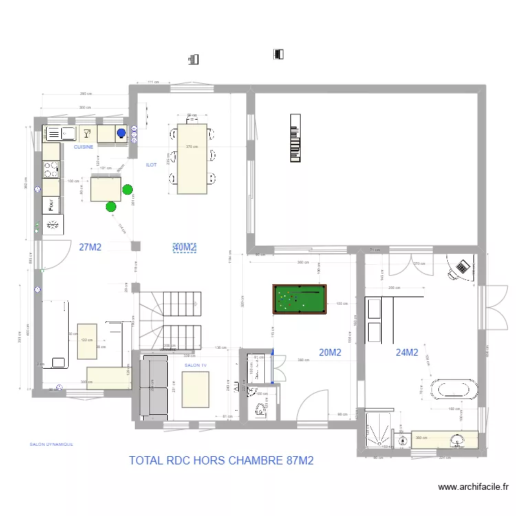 SALON CHAMBRE. Plan de SALON CHAMBRE. Plan de