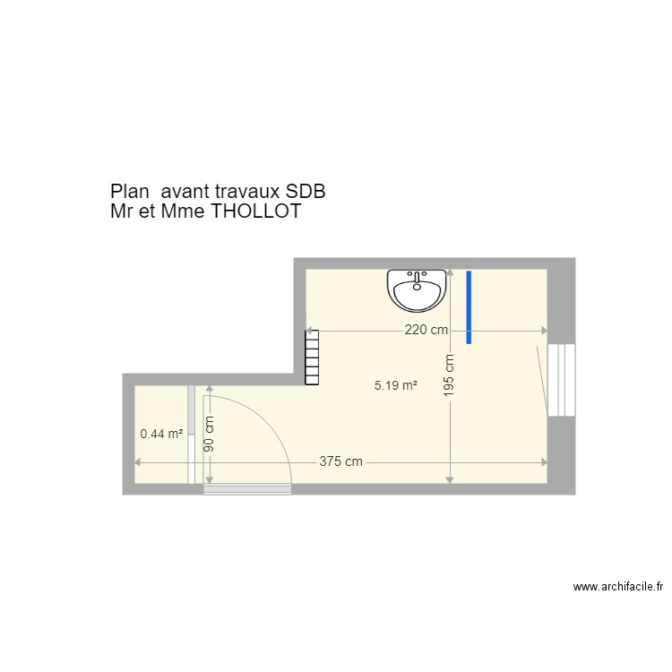 plan apres tx sdb thollot. Plan de 0 pièce et 0 m2
