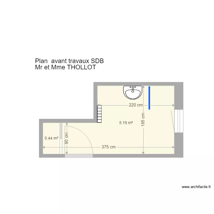 plan apres tx sdb thollot. Plan de 